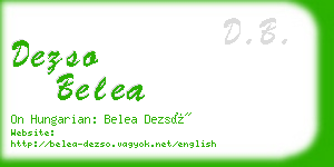 dezso belea business card